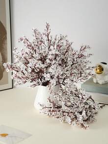 MEHELANY 4 bông hoa nhựa mini màu trắng, hoa baby's breath giả, số lượng lớn, thích hợp để trang trí nhà cửa, cắm hoa cưới, trang trí bàn bếp, tiệc tân gia, Giáng sinh, lễ kỷ niệm, trang trí bàn ăn, trang trí kệ sách, tiệc sinh nhật, phòng ngủ, phòng tắm, vòi sen, cổng cưới, vòng hoa, v.v. - trắng - Xem 1