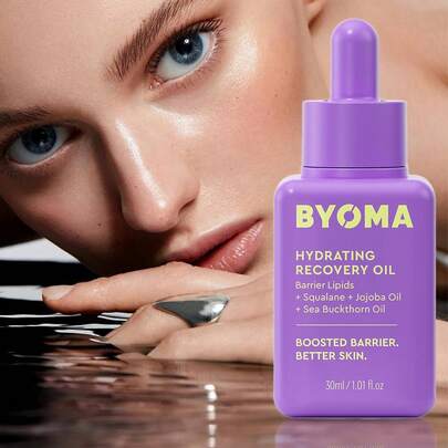 Dầu dưỡng ẩm phục hồi - Dầu dưỡng da mặt cao cấp với Squalane, dầu Jojoba và dầu Seabuckthorn - Làn da rạng rỡ và sáng mịn tức thì - Dầu dưỡng da mặt phục hồi hàng rào bảo vệ da - 1,01 fl. oz