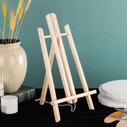 1pc Adjustable Wooden Tabletop Easel Stand - Portable Foldable A-Frame Tripod For Painting, Art, Craft - Ideal For Artists, Students, Beginners - Perfect For Classroom, Home, Studio, Painting Parties - Display Easel For Canvases, Photos, Signs