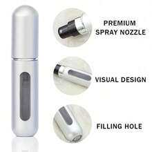 5ml Refillable Perfume Atomizer Spray Bottle, Single Pack, Shiny Pink Fragrance Bottle Sprayer Pump Storage Container For Travel, Living Room, Bedroom, Bathroom Home Decor, Wedding, Party, Birthday, Men's Gift, Mom Dad Friend, New Year, Accessory, Fun Gift - 彩色 - 查看 4