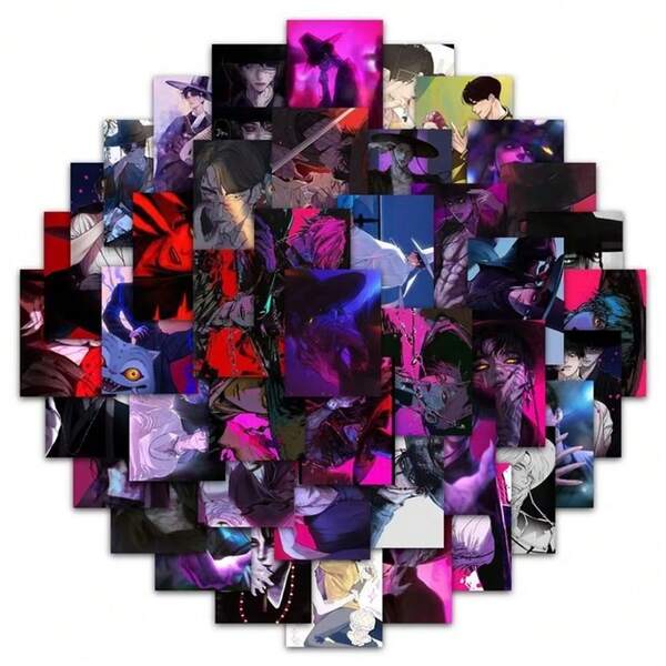 63 pièces Autocollants de films animés, chasseurs de démons sombres, Kpop, pour décoration DIY, imperméables, pour planche de skate, cahier, graffiti, jouet