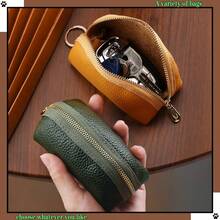 Estuche de llaves talla grande vendido en 2025 - Funda universal para llaves de coche de gran capacidad y minimalista, específica para mujeres, pequeña y linda, de cuero (opcional PU y cuero genuino) para cartera de mujer, mini cartera, monedero