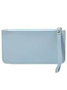 Ví đựng hộ chiếu dài có khóa kéo tối giản, ví cầm tay mỏng đa chức năng dành cho nữ (màu khóa kéo ngẫu nhiên) - Nhiều màu - Xem 14