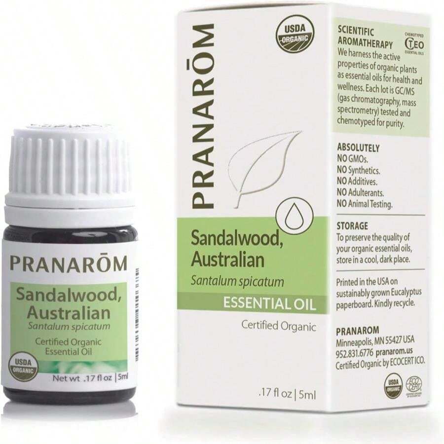 Pranarom USDA Certified Organic Rosemary Cineole Essential Oil (5ml), 100% Pure Undiluted Therapeutic Grade From Tunisia For Aromatherapy, Diffuser, Meditation, Massage, Relaxation - Flavor NameN - 查看 1