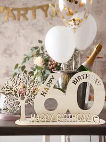 18/30/40/50/60 Geburtstags-Zahlen-förmige Holzdekorationen, mit LED-Lichterkette, Geburtstagsdekoration, LED-Lichtständer für "Alles Gute zum Geburtstag", Holzzahl-Nachrichtenbrett, Tischdekor, Heimdekoration, Raumdekoration, Schreibtischdekoration, Geburtstagsparty-Beleuchtung, Partyartikel, Geburtstagsgeschenk, geeignet für Männer und Frauen - Geburtstagsständer - Übersicht 8