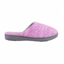 Pantuflas deslizantes de punto espacial Andrea para mujer Isotoner - Violeta vívida - Ver 7