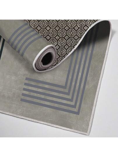 MADE IN TURKEY Pearl Digital Non Slip Printed Turkish Vloerkleed AL4010 Zachte Touch, Washable Tapijt Felt Backing PC's Moderne ative Vloer Mat, Living Room, Bedroom, Kitchen, Hallway Or Entryway Available In Sizes (50x80 40x60, 50x100 50x60, 50x120 40x80, 50x160 60x100 Cm). Quick Drying, Highly Absorbent, Soft, Com Tafel Both Indoor Outdoor view 6