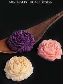 1pc Peony Flower Candle, Gold Rose Peony Candle, Fragrant Wax Candle, Suitable For Valentine's Day/Gifts/Home Decor