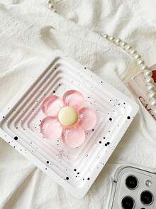 1pc Portable Foldable 3D Floral Design Phone Grip - Universal Smartphone Stand And Desk Holder With Decorative Flower - For Mobile Devices