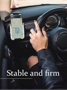 Soporte de teléfono para coche de una sola pieza con cristales, soporte de teléfono para coche universal ajustable 360° con cristales, accesorios para coche. - A - Ver 2