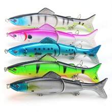 1 Set Fishing Lure Kit - Multi-Section Swimbait Lures With 3D Eyes And Laser Skin Hard Baits, Made Of ABS Material, Sharp Hooks, Targeting Aggressive Fish Species, Suitable For Freshwater And Saltwater Fishing, Freshwater Fishing Gear | Fashionable Swimbait | PVC Structure