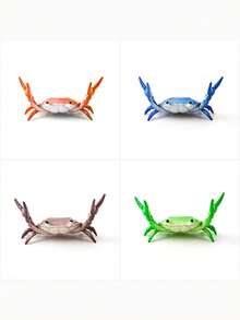 Crab-Shaped Multifunctional Desk Phone Holder With Pen Cup, Glasses Rack And Slouchy Design, For Creative Decoration, Home And Office Plastic Accessory