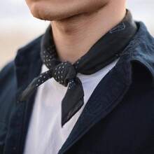 Moss and Gear Bandana algodn pauelo de diseo, algodn extrafino - para hombres y mujeres - Gris Carbón - Ver 6