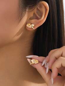 1 Đôi bông tai mũ cao bồi miền Tây thanh lịch, bông tai thời trang và đa năng dành cho nữ - Hoa tai mũ - Xem 2