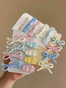 Bộ 8 kẹp tóc nơ chấm bi xanh dương và cà phê, kẹp tóc mái dễ thương và ngọt ngào - Phù hợp cho bé gái và phụ nữ, thiết kế nơ kết hợp với màu xanh dương và cà phê tươi mát, như thêm một "lớp phủ dễ thương" cho mái tóc của bạn, phù hợp cho sử dụng hàng ngày, đi học, mua sắm, hẹn hò và các dịp khác, kẹp càng cua, kẹp tóc cài, kẹp tóc. - Nhiều màu - Xem 1