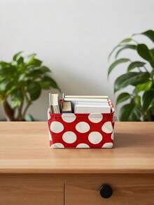 1 Piece Fabric Storage Box, Desktop Organizer For Cosmetics, Books, Dolls, Underwear Storage Basket