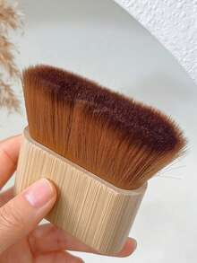 Beautizon Nailartlab 1 chiếc cọ chà móng tay cán tre lớn, lông nylon, dụng cụ làm sạch bụi và bột móng. - màu nâu - Xem 4