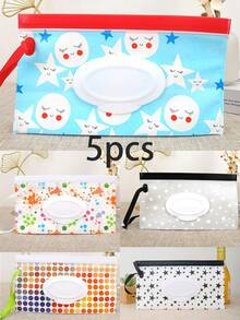 2/5 صندوق تخزين مناديل مبللة، حامل مناديل مبللة للمكياج، حقيبة مناديل مبللة محمولة قابلة لإعادة الاستخدام، حاوية موزع مناديل مبللة، حقيبة مناديل مبللة للسفر، هدية رائعة لرأس السنة، عيد الفصح، عيد الميلاد، - متعدد الألوان - مشاهدة 18