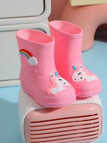 TEEOEC 2024 升级款时尚防水儿童雨靴，防滑保暖卡通雨靴，适合幼儿男孩女孩