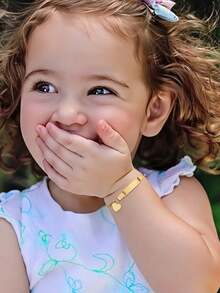 1pc Engraved Personalized Charm Bracelet - Unique Name/Date, Stylish Stainless Steel Figaro Link, Gold-Plated Adjustable Gift For Daughter, Son Or Family On Birthday Stylish, Fall Fashion, Contracted, Simple, Casual, Old Money, Cuties Custom, Personalized, Unique Ideal Gifts For Her Mom, Family, Daughter, Dad, Son For Anniversaries, For Valentine's Day, For Mother's Day, For Father's Day