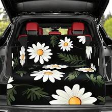 1pc Oxford Fabric Pet Cargo Liner With Paw Print Design - Durable, Full Coverage Seat Protector Fit For Most Cars, Dog Trunk Mat, Car Interior Accessory, Fun Design, Easy To Install Mat Dog Car Seat Car Seat Covers Dog Car Seat Cover Pet Car Seat