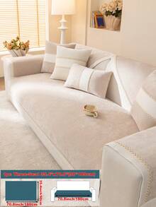 1件装奢华简约沙发垫套,时尚包边沙发座垫,四季皆宜,防滑、防尘、防刮,保护沙发,装饰客厅、卧室、书房、办公室,适用于1-4人沙发、L型沙发,波西米亚风格 - 卡其色 - 查看 19