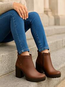 Pakar Zapaterias Dkch Botín para mujer café - Café integral - Ver 3