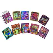 100 Pieces, Creative Mixed Pattern Laser Style, Mylar Mixed Packaging Bags, Resealable Zipper, 3D Holographic Pattern, Odor-Proof, Airtight Storage Bags, Mylar Bags, Mixed Multi-Pattern, Party Essentials