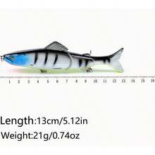 1 Set Fishing Lure Kit - Multi-Section Swimbait Lures With 3D Eyes And Laser Skin Hard Baits, Made Of ABS Material, Sharp Hooks, Targeting Aggressive Fish Species, Suitable For Freshwater And Saltwater Fishing, Freshwater Fishing Gear | Fashionable Swimbait | PVC Structure