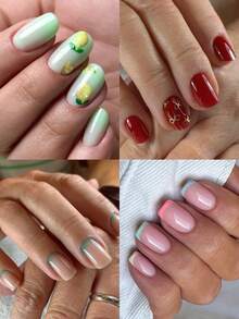 120/600片装 短方形软胶透明甲片 半哑光全覆盖甲片 亚克力预压假指甲片 指甲延长器 家用DIY美甲压片 美甲产品 美甲用品 - 無色 - 查看 3