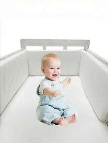 AIBOYING 1pc Baby & Toddler Bed Rail, 4-Season Crib Bumper, Infant Bed Guard, Removable & Washable Anti-Collision Bed Fence, Gift For Girls & Boys - Multicolor - View 8