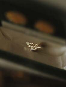 1 Pair S925 Sterling Silver 14K Gold Plated Mini Dew Drop Tree Branch Stud Earrings