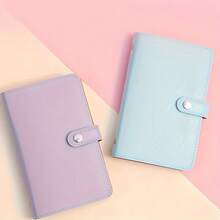[Leather Currency Album] 50 Sleeves Large Capacity A6 Three-Ring Faux Leather Album For Currency Collection | Rectangular Banknote Storage Box For Coins, Stamps And Cards - Multicolor - View 4