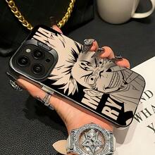 Japanese Anime Tattoo Character Phone Case For IPhone 16, 15, 14, 13, 12, 11 Pro Max, X, XR, XS Max, 8 Plus - Shockproof Matte Back Cover - 銀色 - 查看 3