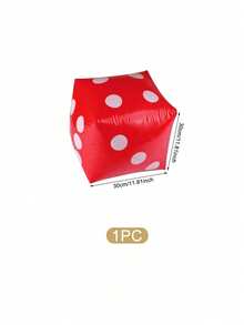 1pc Dice Design Balloon, 30X30X30cm Game Balloon For Party