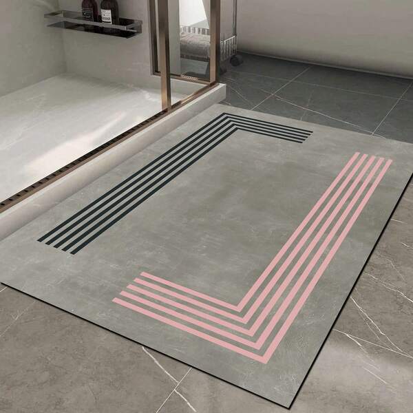 MADE IN TURKEY Pearl Digital Non-Slip Printed Turkish Rug – AL4010 Soft Touch, Washable Carpet With Non-Slip Felt Backing – Modern Decorative Floor Mat, Suitable For Living Room, Bedroom, Bathroom, Hallway Or Entryway – Available In 5 Sizes (40*60, 50*120, 50*160, 50*80, 60*100 Cm). Quick-Drying, Highly Absorbent, Soft, And Comfortable Design. Suitable For Both Indoor And Outdoor Use.