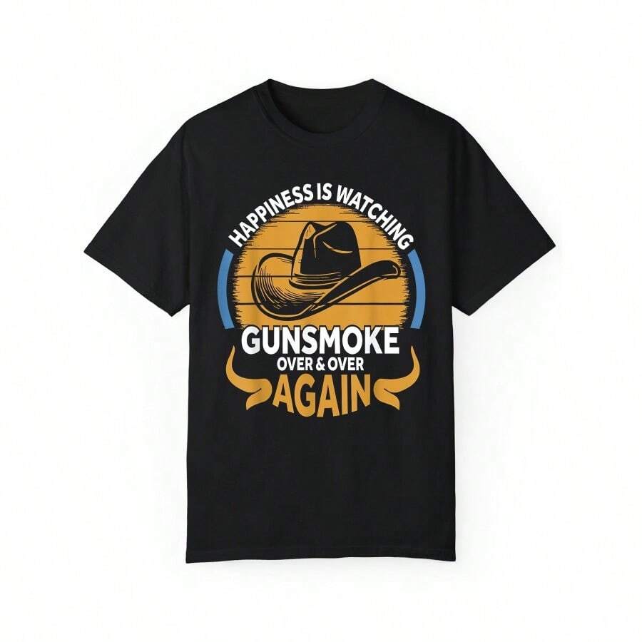 DERNM Men's Cotton Casual T-Shirt - Short Sleeve, Round Neck, Summer Fashion With Letter Print, Machine Washable, DERNM - màu đen - Xem 1