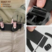 Cinturn De Hombre, Cinturn De Nylon De Malla Elstica Tctica Militar Adecuado Para La Caza A Pie Pantalones Vaqueros De 1, 5 Pulgadas Reemplazable - Black2102 + Ajuste de cintura de 115 cm/34"-38" - Ver 5