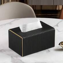 Luxury Tissue Box Minimalist Design Living Room Office Dining Table Home Decor Aesthetic Storage Holder Napkin Dispenser Elegant Organizer Contemporary Style Functional Decoration Bedroom Bathroom Kitchen Counter Stylish Modern Sleek Professional Premium Quality Chic Tabletop Display Practical Organizational Solution Sophisticated Interior Design Accent Piece Versatile Home Accessory - Multicolor - View 3