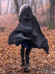 1PC Halloween Death God Costume - Men's And Women's Hooded Cloak, Black Transparent Fabric, Witch, Demon, Vampire Style, Halloween Costume, Mask Party, Performance Use, (Available In Length 5 Option, Breathable And Lightweight Material) - Multicolor - View 5