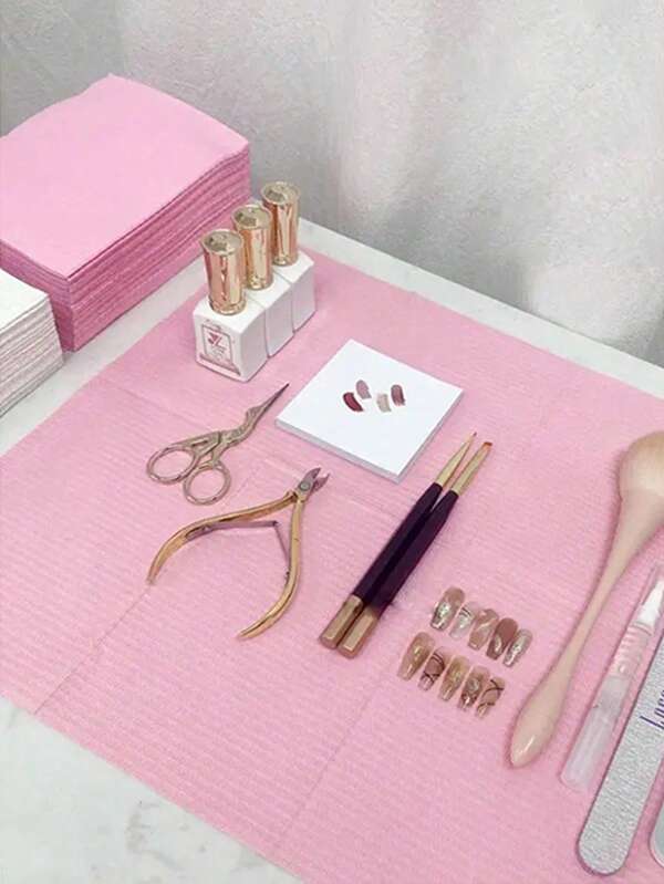 Tapis de table de manucure pliable et imperméable, tapis de nettoyage jetable à 3 couches, tapis multifonctionnel pour manucure, tatouage, dentaire, salon de beauté, serviette en papier de bureau portable