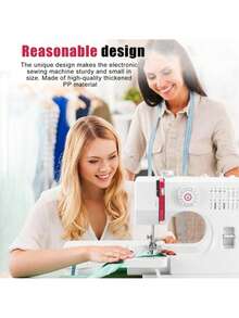 Various Stitches Electric Compact Overlock Sewing Machine With Sewing Accessories(Accessories Colors Random), Extension Table/Base Dual Mode Design, Adjustable Stitch Length, With Night Light, Dual Speed Adjustment, Suitable For Home Apparel, Curtain Pillows, Doll Accessories, Pet Clothing Repair