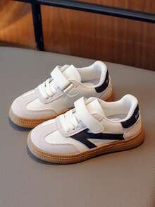 1 Pair Fashion Comfortable Children's Sports Shoes, Casual Flat Sneakers With Soft Sole And Non-Slip Round Toe, Suitable For Boys And Girls, Back To School, Halloween, Christmas, Toddler Size Runs Small