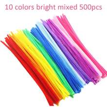100/500pcs Value Packs Multicolored DIY Pipe Cleaner Projects, Colorful Chenille Stems Pipe Cleaners Craft Supplies+Pom Poms, Blue Fuzzy Wire Craft Supplies For Ocean-Themed DIY Decor And Graduation Gifts, Soft Chenille Stems - Blue - View 17