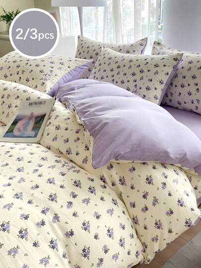 Brushed Microfiber White Boho Pattern Printed Bedding Duvet Cover Set, Includes Duvet Cover + Pillowcase, Dorm Bedding Back To School Bedding