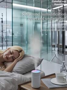 1 pieza Humidificador de aire mini inalámbrico de 230ml de colores con micrófono frío - Super silencioso y portátil para dormitorio, coche, oficina - Batería de 1200mAh incluida, regalo de cumpleaños