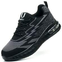 UMBURLLY Women's Safety Shoes, Steel Toe Cap, Lightweight Sole, Breathable Upper, Suitable For Home, Office, Outdoor Work, All Season