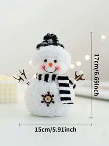 1 件圣诞装饰品雪人娃娃玩偶玩具娃娃摆件新年礼物圣诞树适用于橱窗场景/圣诞装饰/圣诞礼物等。