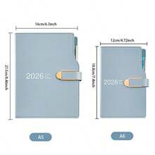 1 Stück 2026 Planungsbuch A5/A6 Terminplaner Kalenderbuch Tagesnotizblock (2026.01-2026.12)