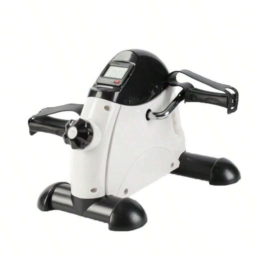 Mini Exercise Bike,  Under Desk Bike Pedal Exerciser Portable Foot Cycle Arm & Leg Peddler Machine With LCD Screen Displays - Black - View 1